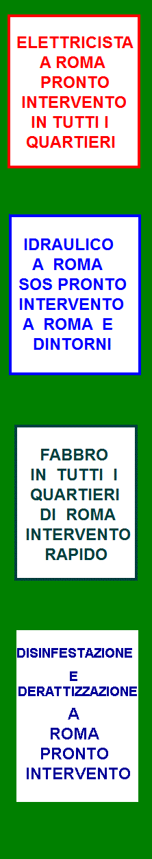   IDRAULICO - ELETTRICISTA - FABBRO - SPAZZACAMINO - DISINFESTAZIONI - DERATTIZZAZIONI A ROMA QUARTIERE MONTE-SACRO 